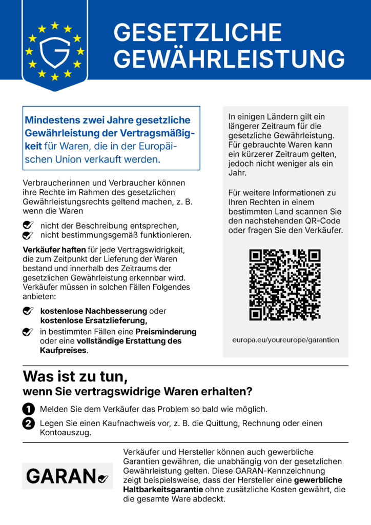 Logo gesetzliche Gewährleistung